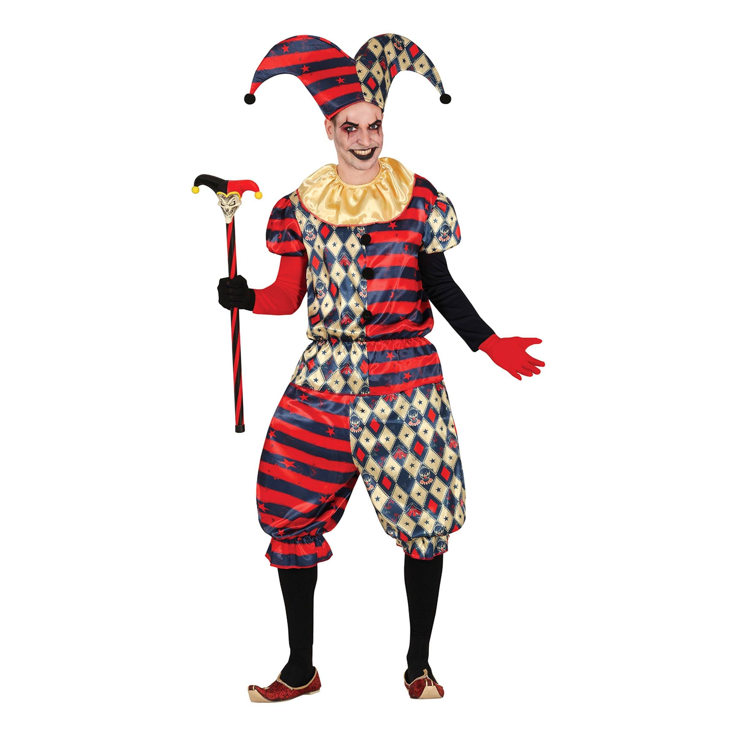 Harlekin Gøgler Kostume - Medium