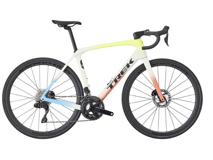 Trek Domane SL 6 105 Di2 Racercykel Era White/Glowstick/Coral Fade - Ramstorlek 44 -
