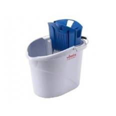 Hink Vileda UltraSpeed Mini 10ltr med press Grå/Blå för plattmoppar, 1 set
