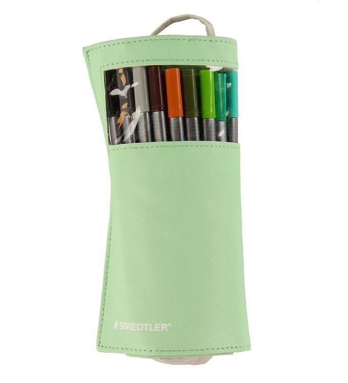 Staedtler Tuschpennor m. Pennfodral - 20 st. - 0,3 mm - Grön - Staedtler - One Size - Tusch