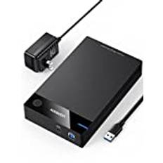 UGREEN USB 3.0 Hårddiskhölje 3,5 Tums Extern Hårddiskhölje för 3,5" SATA III II I HDD SSD 16TB Max UASP 5Gbps Stöder Windows Mac OS Linux Strömförsörjning USB 3.0 Kabel Ingår.