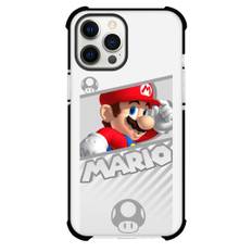 Super Mario Phone Case For iPhone Samsung Galaxy Pixel OnePlus Vivo Xiaomi Asus Sony Motorola Nokia - Super Mario On Silver Stripe Background