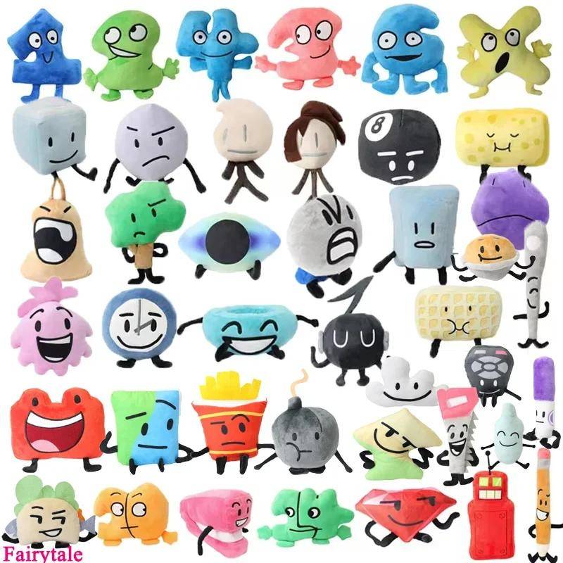 Battle for Dream Island BFDI Plyschleksak Tecknad Docka Mjuk Uppstoppad Figur Markör Penna Pommesflaska Nagellack Pajpojke Flickor Födelsedagspresente