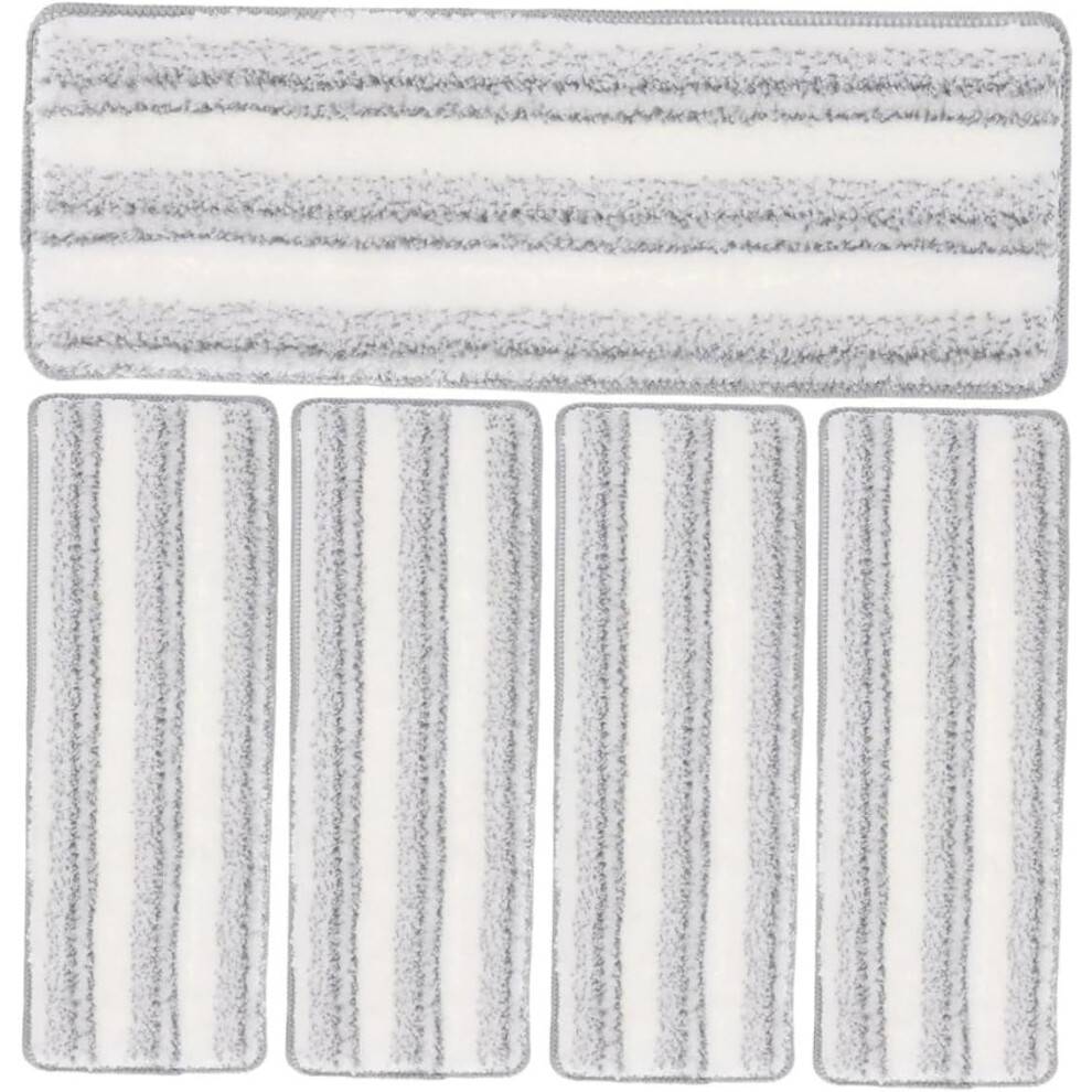 Refillpads för golvrengöring i mikrofiber, 5 st, 41 x 11 cm, tvättbara squeeze-mopphuvuden