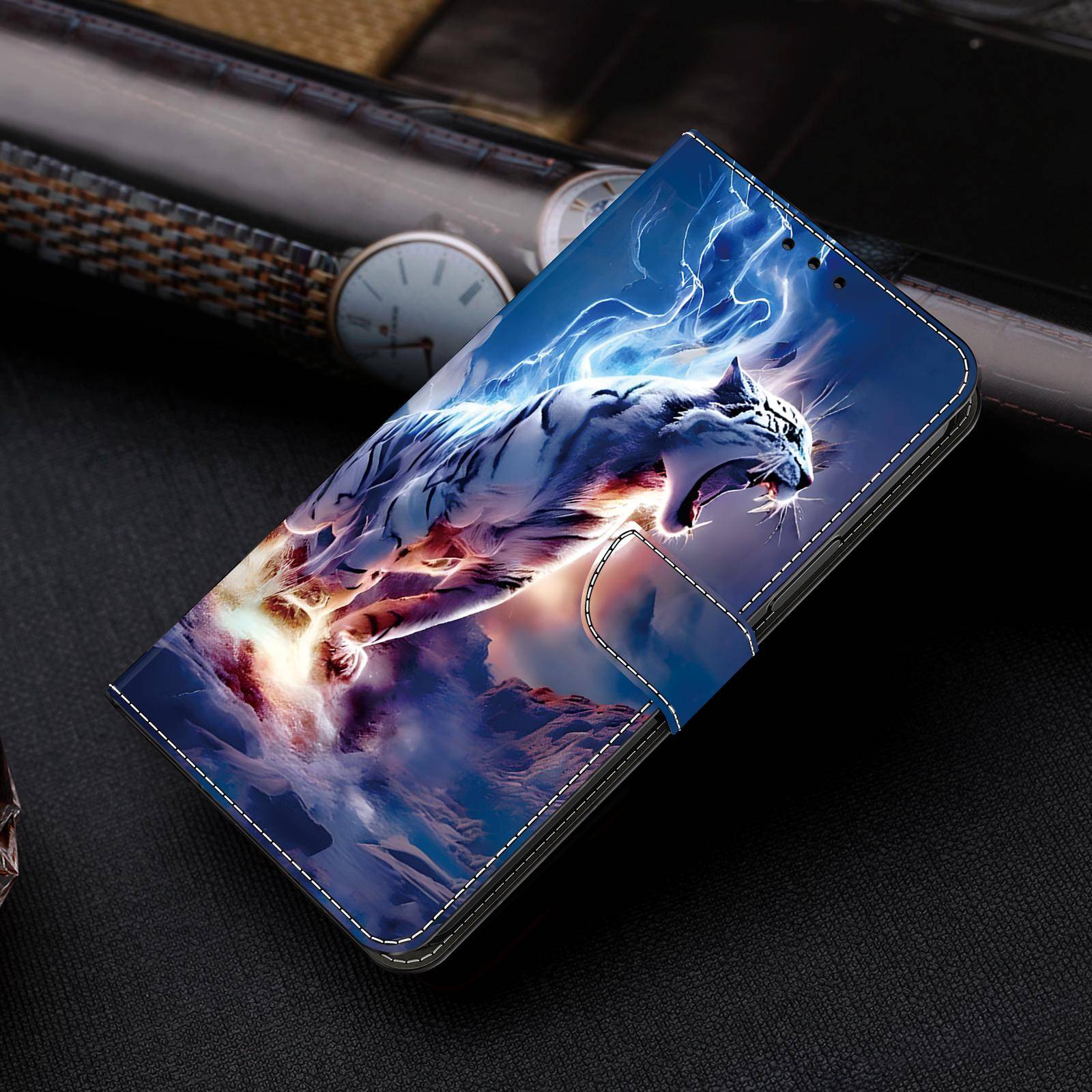 3D Målade Mönster Plånbok Fodral Läder För iPhone iPhone 16 16e 15 14 13 Mini Plus Pro Max Fodral