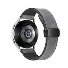 LKQASD Läder silikonrem kompatibel med Galaxy Watch 6/5/4/Fit3 43mm 47mm klockband 20mm band armband Watch6 Classic 44mm 40mm band(Color:Grey,Size:Galaxy6 Classic 47mm)