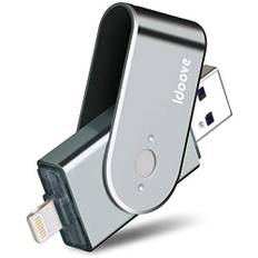 Apple MFi-zertifizierter USB-Stick für iPhone und iPad, Fotostick, 128 GB, USB 3.0, externer Speicheradapter, Erweiterung für iOS, PC, Mac und Windows-PC