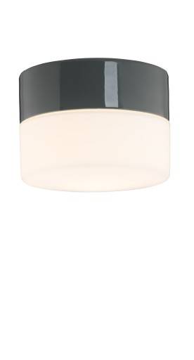 Loft- og Vægarmatur Opus 140/100 grå, mat opal LED 10W 3000K