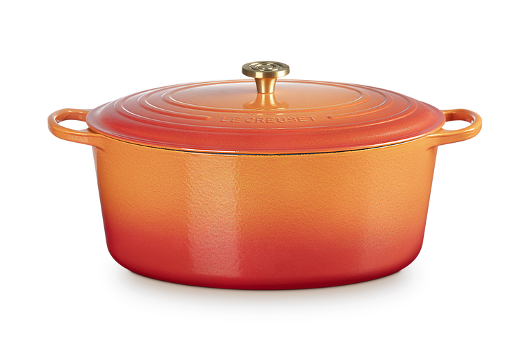 Flamme Dorée oval gryde støbejern