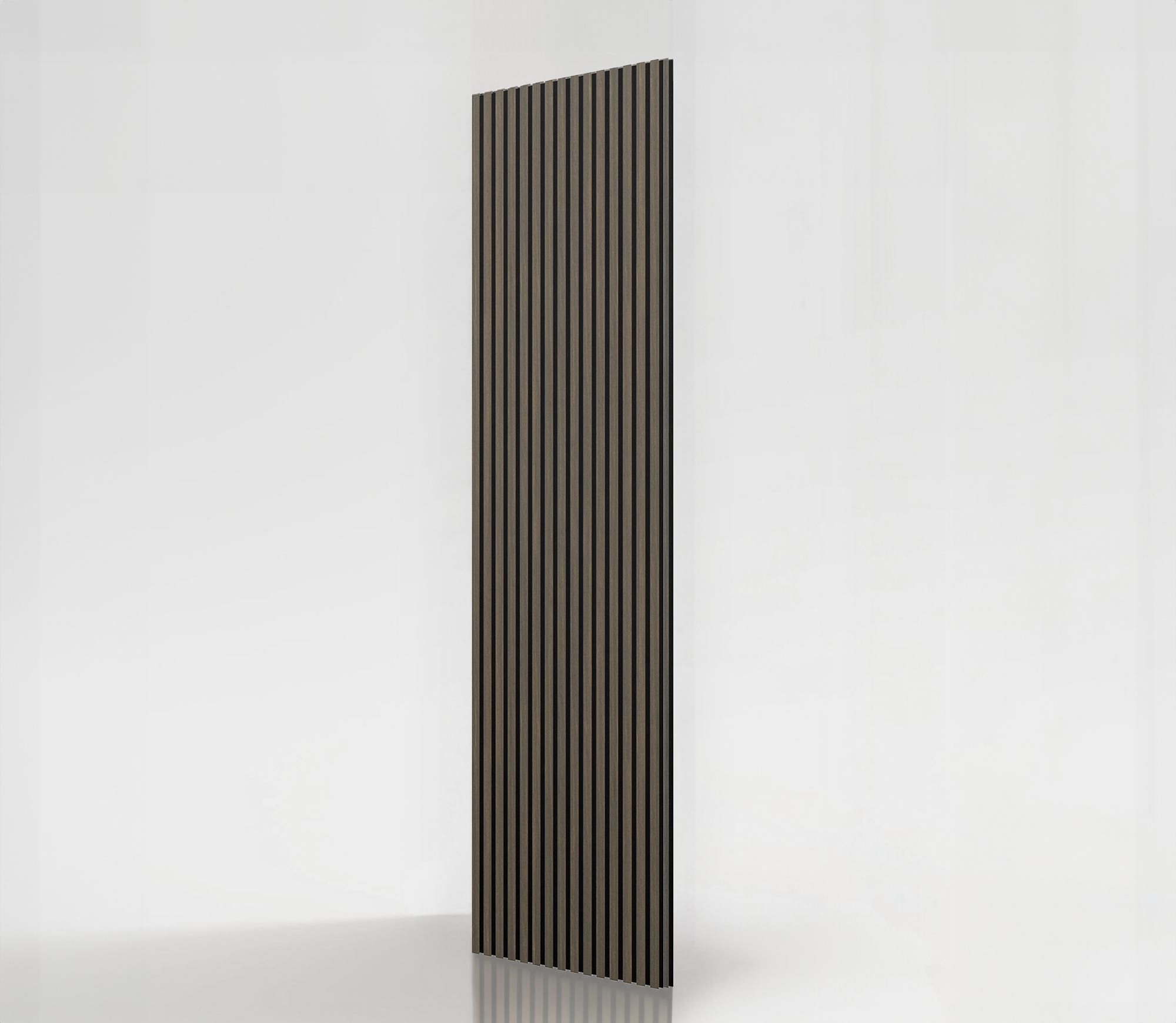 Akustikpanel Mörk Valnöt Svart Filt 3000x600x21mm