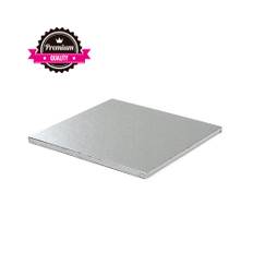Tårtfat silver fyrkantigt 35 cm 1,2 cm tjockt 1 st - premiumkvalitet