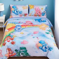 3pcs Rainbow Bear Pattern Bedding Set, Soft & Cozy, Suitable For Single/Double/Queen/King Size Bed, Dorm/Home, Blue & Pink, Warm & Machine Washable - Baby Blue - 135*200,150*200,180*200,200*200,160*220,168*229,200*230,220*240,229*229,230*220,264*229,260*220
