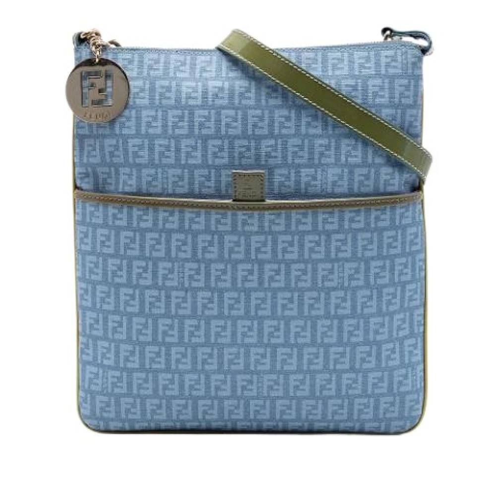 Fendi Vintage Pre-owned Vintage Skuldertaske - Vintage - Dame - Blå - ONE SIZE - Uld