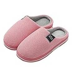 Damskor, eleganta med klack, hem, män, kvinnor, varma bomullstofflor med mjuka sulor, skor, skor, inomhus, damtofflor, platåskor, storlek 40, ROSA, 36 EU