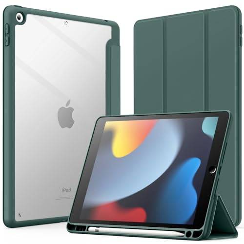 JETech Skyddsfodral för iPad 9:e/8:e/7:e Gen. 10,2", Dimmig Grön