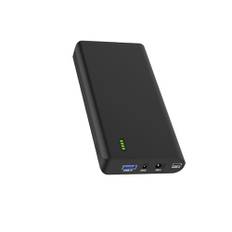 TalentCell Lithium-Ionen-Akku-Pack NB7102, wiederaufladbar, 17500 mAh, 64.75 Wh, Li-Ion-Powerbank mit DC 24/19/5 V und USB-C 5/9/12/15/20 V Ausgang für Laptop, Notebook, Kamera und mehr, Schwarz