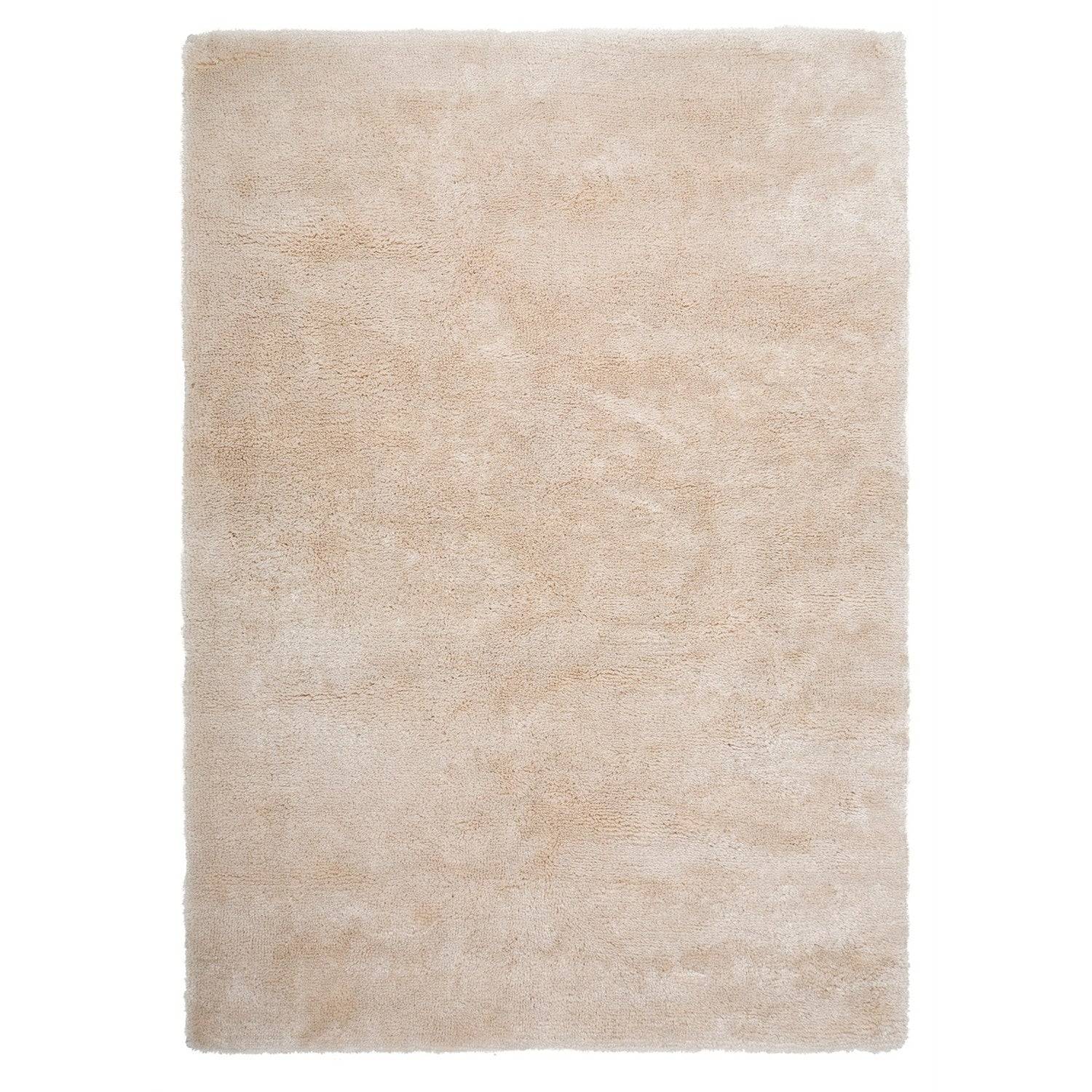 Dolphin 500 Håndtuftet Tæppe Med Lang Luv - 60 x 110 cm / Elfenben