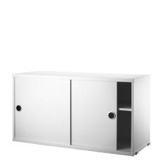 String Cabinet With Sliding Doors - 78x30 - Hvid