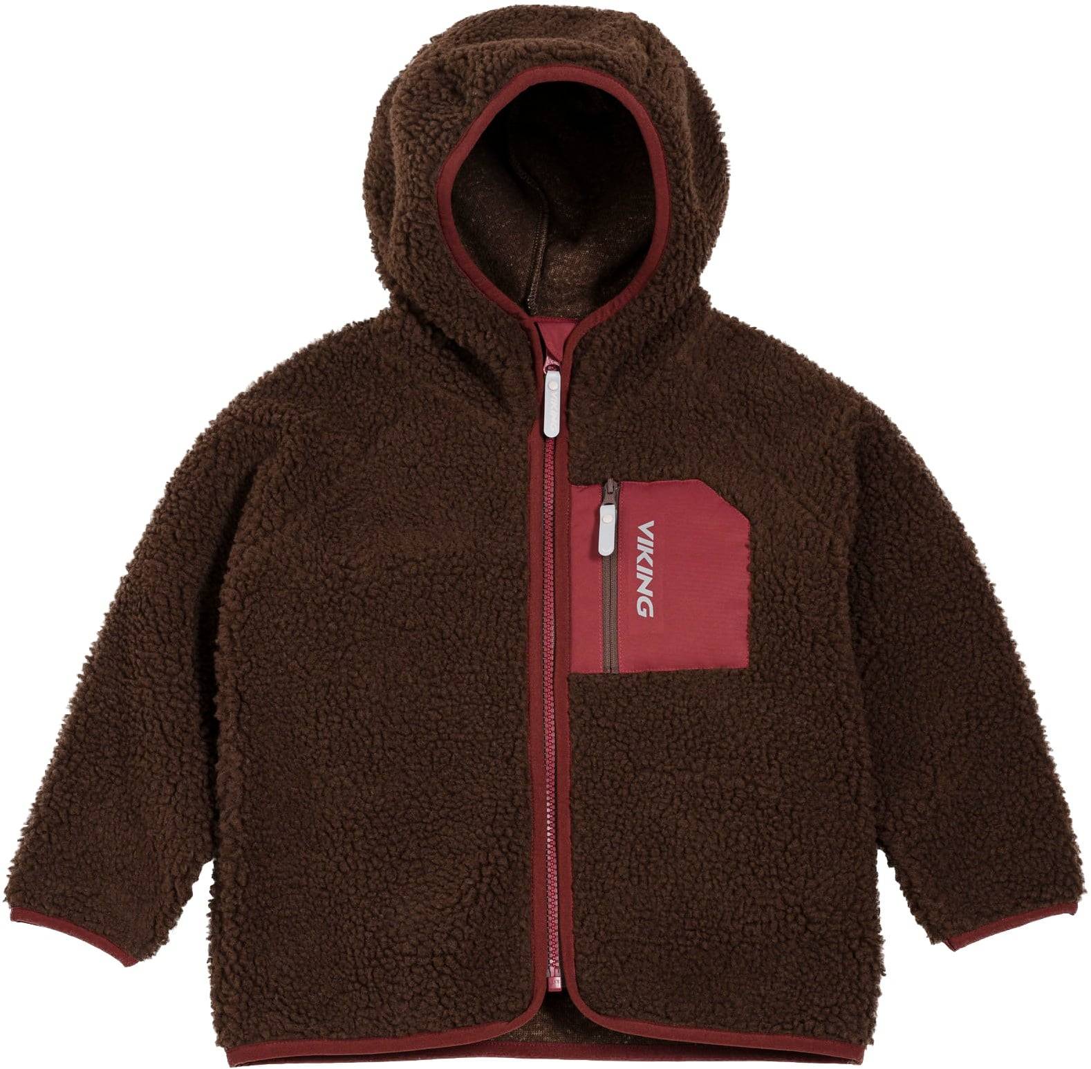 Viking Kenza X Viking Pile Jacket Str 134 - Dark Brown Overtøj hos Magasin.