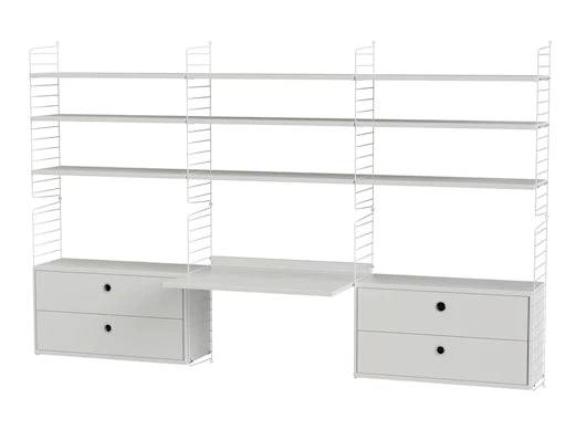 Kontor, bundle F fra String Hvid - hvid - Jacobsen Plus