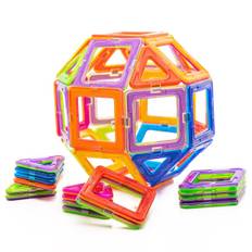 Magnetic Tiles - Magnetiske Klodser - Byg med Magneter 80-delar + bilhjul