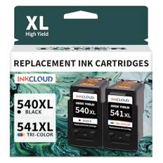 INKCLOUD PG-540XL CL-541XL Ersatz fü Canon Druckerpatronen 540 541 XL Multipack, 540XL 541XL Patronen für Canon TS5150 TS5100 TS5151 MG3600 MG3650s MG4200 MX475 | 1 Schwarz + 1 Farbe | Hochkapazität