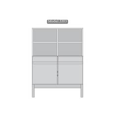 Klim Highboard 103137 (B103 x H137 x D40 cm, Model J203, Prisgruppe 1)