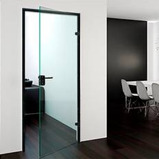 Glasdør - Mat sort - M8: 790 x 2090 mm