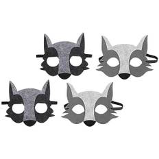 ibasenice 4st Halvansiktsmask För Maskerad Halloween Och Fest Unik Design Passar De Flesta Dekorativ Och Cosplay Accessoar