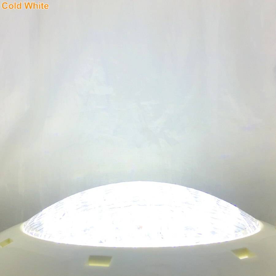 24w 36w pool ledde ljus ac /dc 12v rgb + fjärrkontroll utomhusbelysning ip68 vattentät undervattens lampa damm ljus - Kall vit / 12v 24w