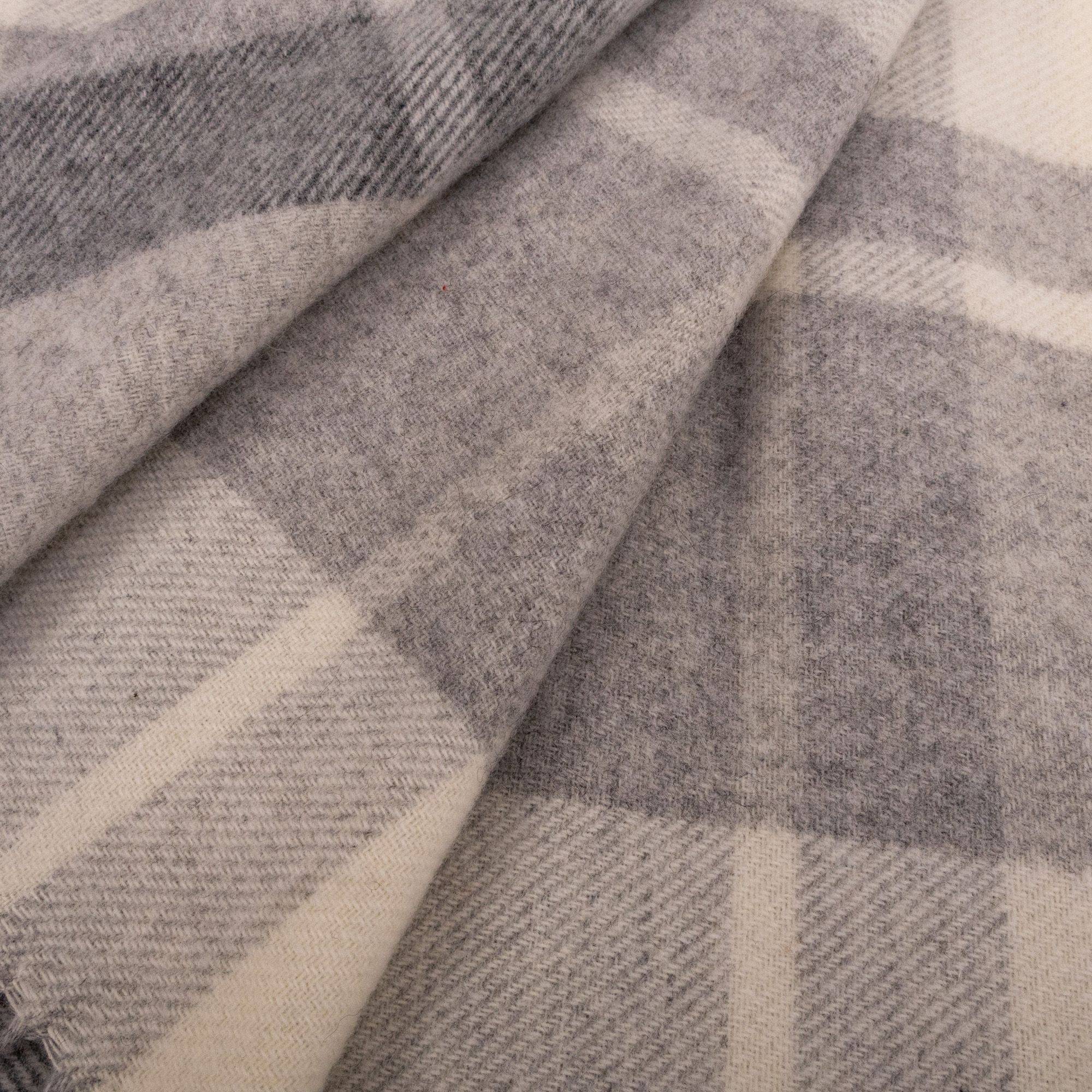 Cashmere uldplaid 130x200 cm - Toscana Bianco grå plaid