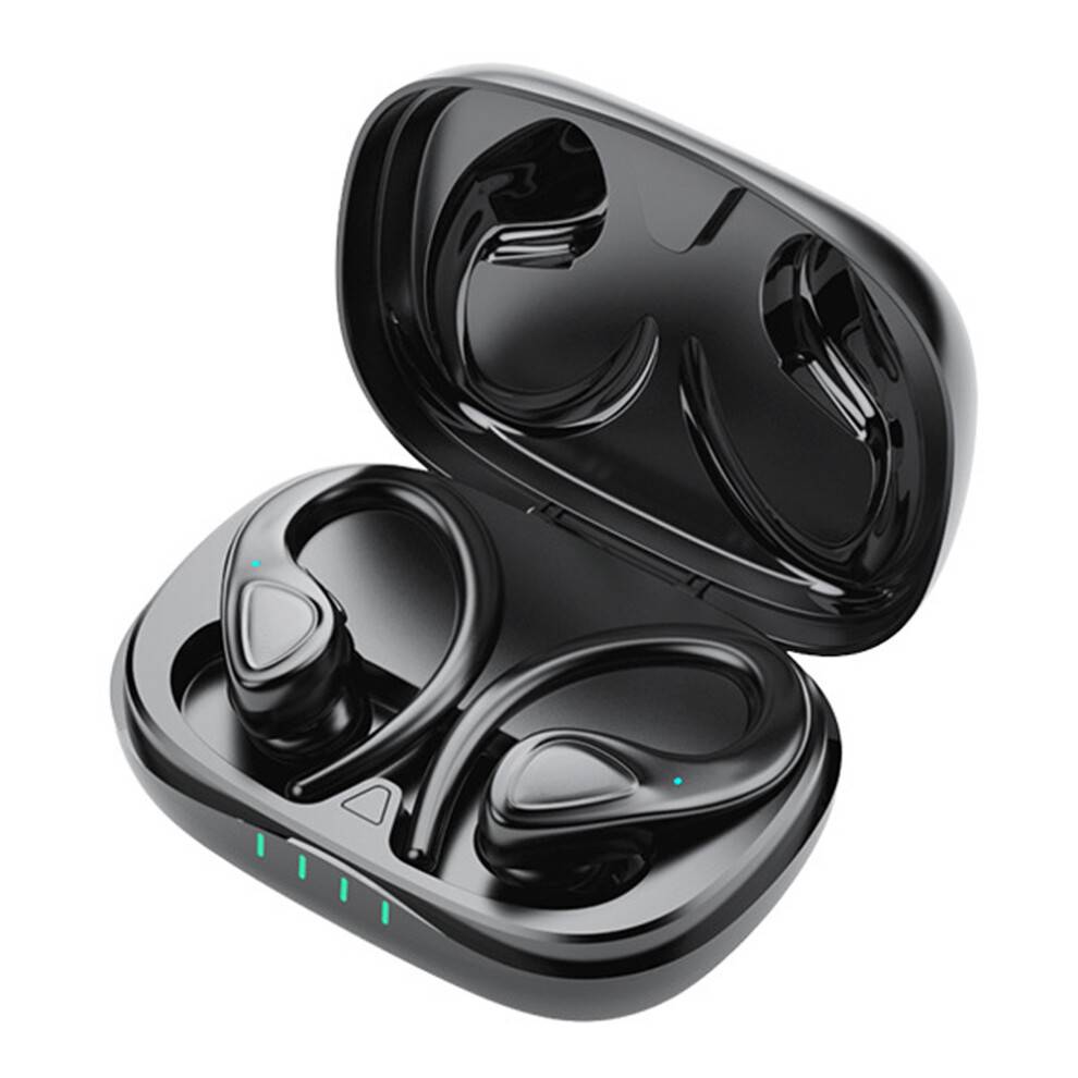 Trådløse Hi-Fi Stereo Sport Ørepropper, Bluetooth 5.3 med ENC Støjreduktion, Fleksible Ørekroge, Dobbelt LED-display, IP7 Vandtæt, Smart