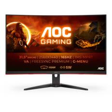 AOC AOC G2 CQ32G2SE/BK LED display 80 cm (31.5") 2560 x 1440 pixel 2K Ultra HD Sort, Rød