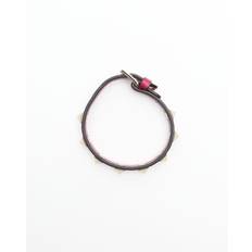 Valentino Leather Bracelet - Red - 22 cm