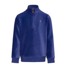 RALPH LAUREN KIDS Knit Corduroy Quarter-Zip Pullover |Blå |88-93