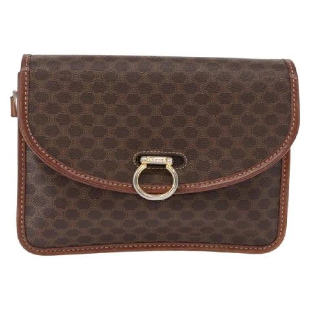 Celine Vintage Pre-owned Canvas Skuldertaske - Vintage - Dame - Brun - ONE SIZE - Uld