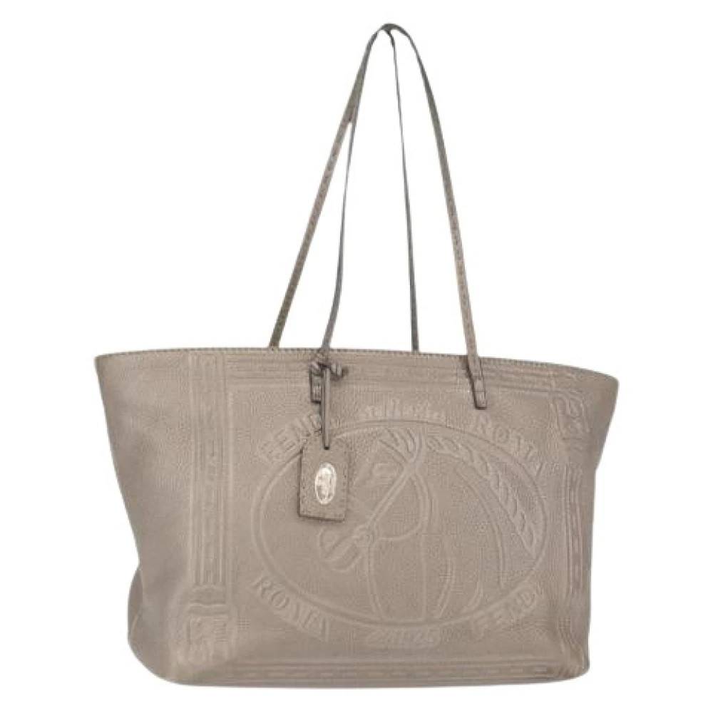 Fendi Vintage Pre-owned Vintage Tote Bag - Vintage - Dame - Grå - ONE SIZE - Uld