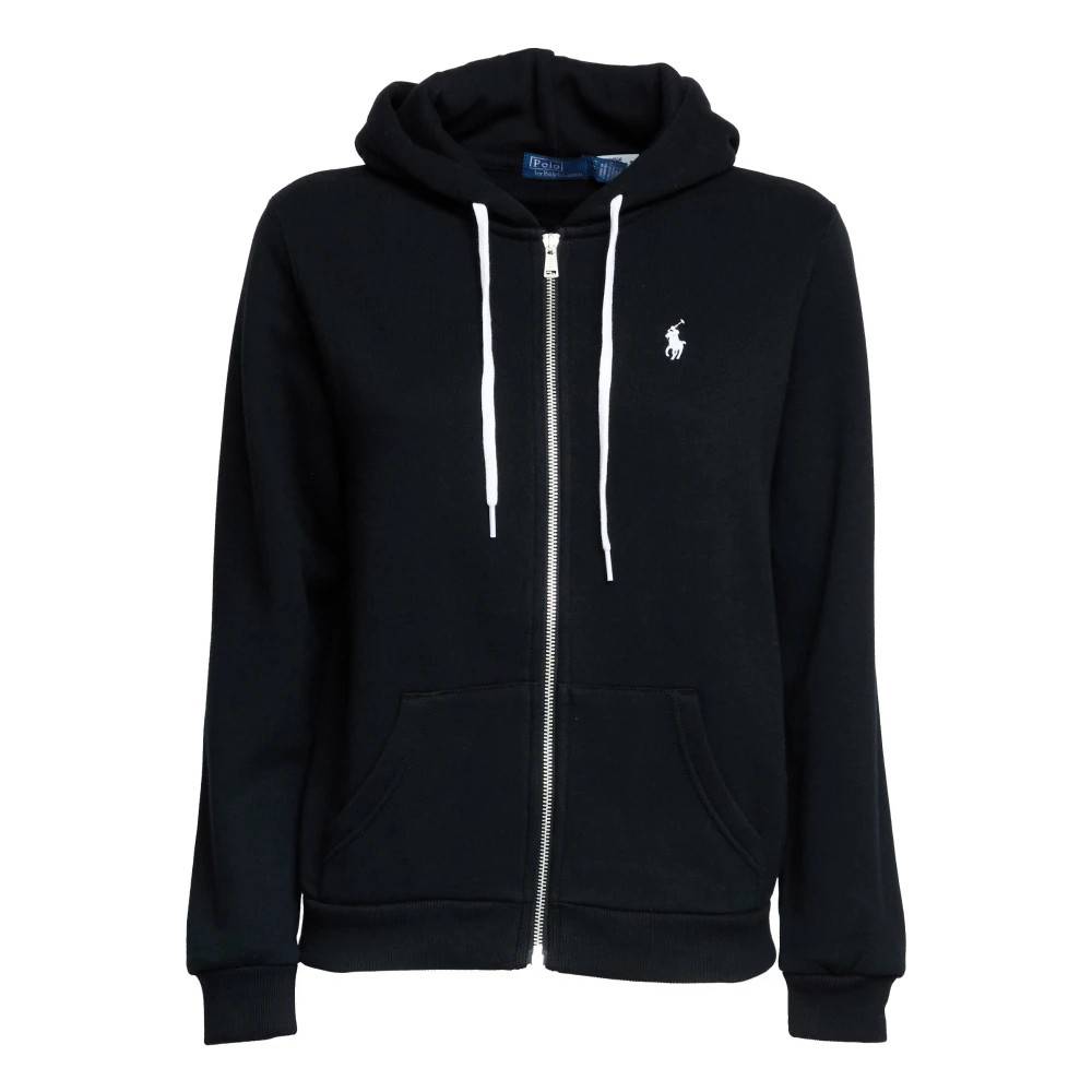 Polo Ralph Lauren RL Fleece Full-Zip Hoodie - Sweatshirts - Dame - Sort - L - Uld