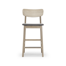 Stolab Prima Vista barstol tyg blues 9202 brun/beige, vit oljat ekstativ