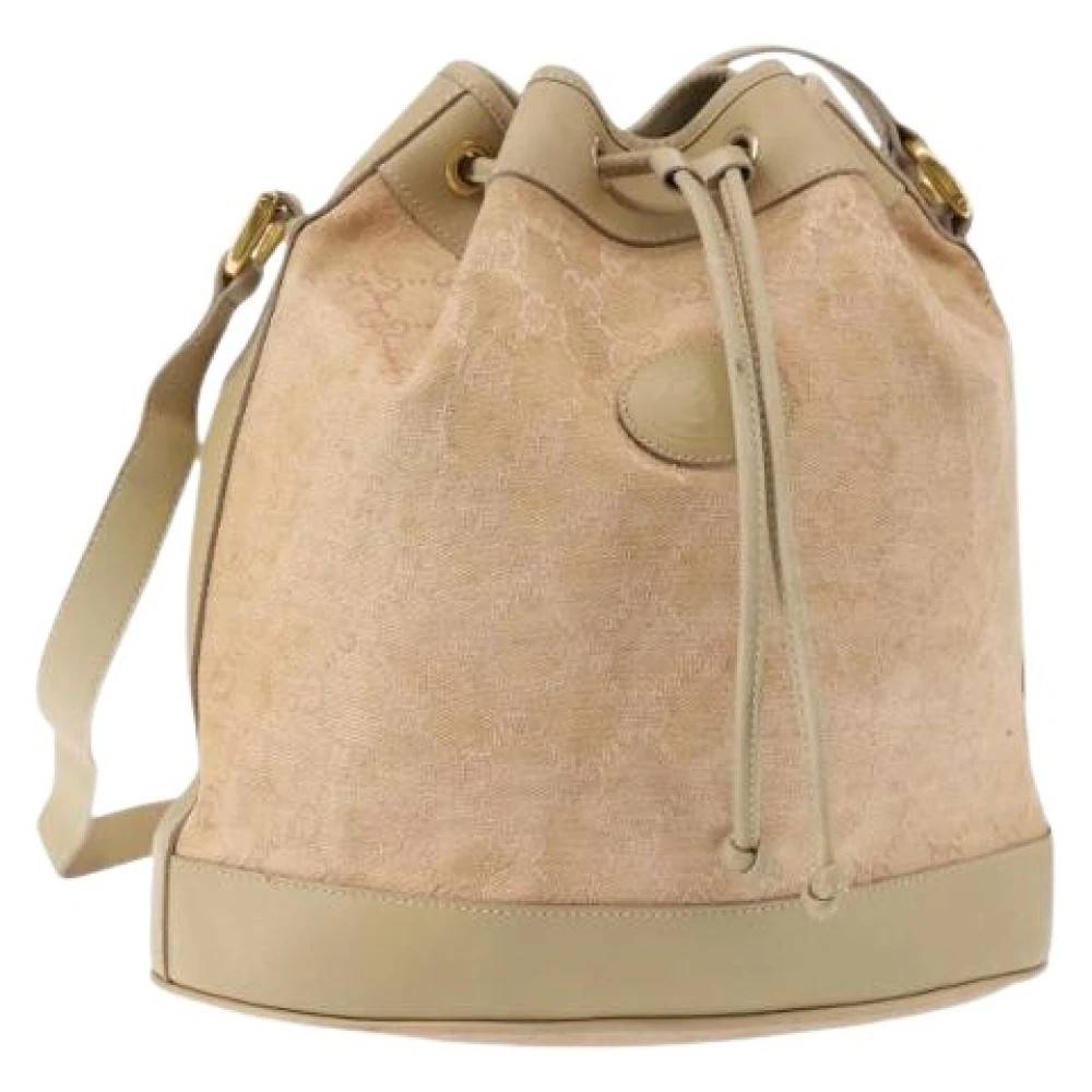 Gucci Vintage Pre-owned Bucket Bag - Vintage - Dame - Lyserød - ONE SIZE - Uld