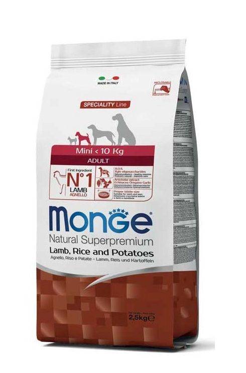 MONGE Mini Adult Lamm med ris och potatis 800 g