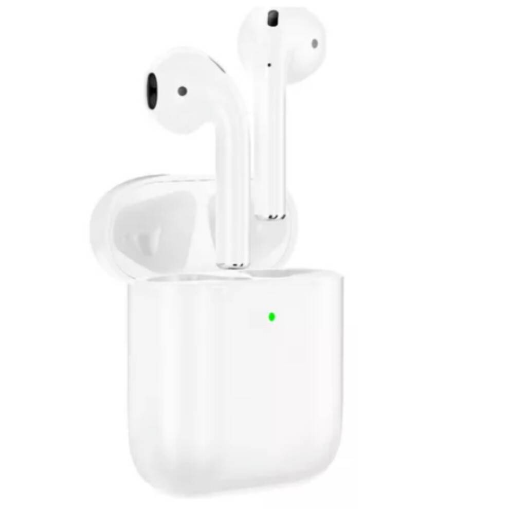 Ikke-Apple Bluetooth-ørepropper med etui, kompatible med 2. generations AirPods – Auto Connect, Siri håndfri, 3 timers taletid