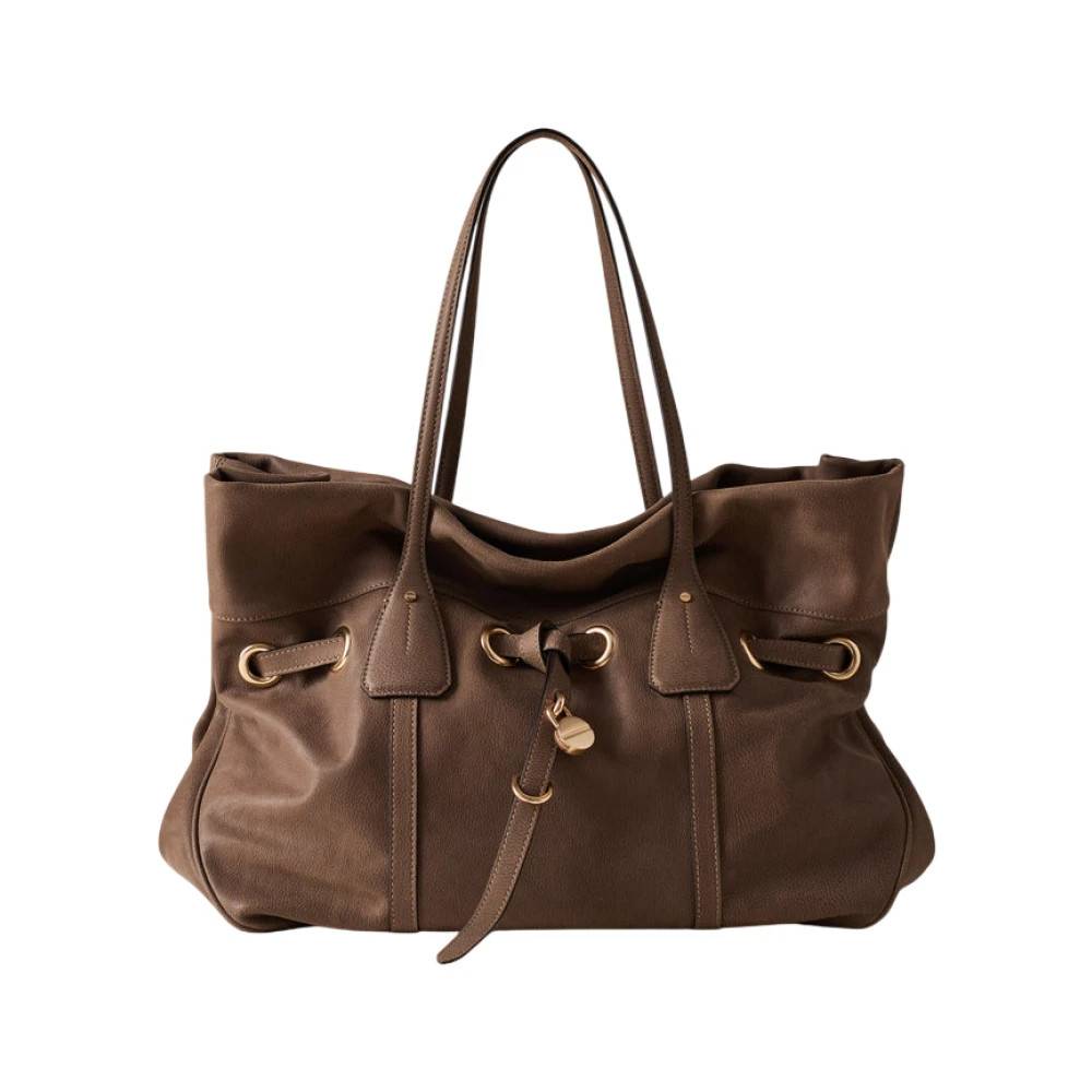 Borbonese Prive Shopping Bag Large - Tasker - Dame - Brun - ONE SIZE - Uld