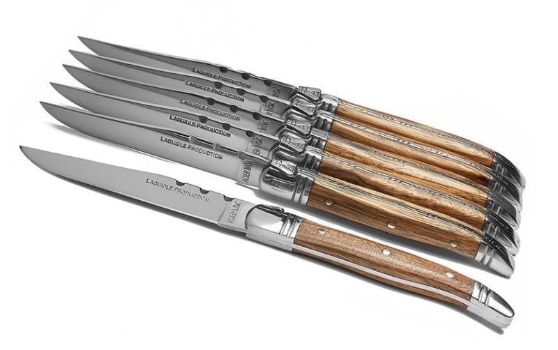Laguiole Grillknivar 6st Ljust Trä