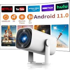 Videoprojektor, 5G WiFi Bluetooth Projektor Full HD 1080P Projektor 4K Support Movie Projector 8000L Oudoor Tragbarer Mini Projektor Kompatibel mit TV Stick Laptop Tablet PC HDMI USB