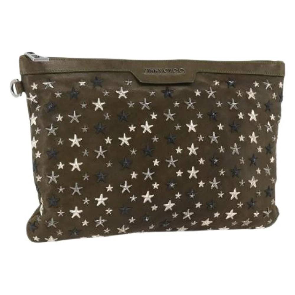 Jimmy Choo Pre-owned Pre-owned Clutch Taske - Vintage - Dame - Grøn - ONE SIZE - Læder