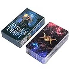 ANUFER 78 st/set tarotkort däckbräda framtida berättande spådom spel engelsk utgåva häxor SN07408