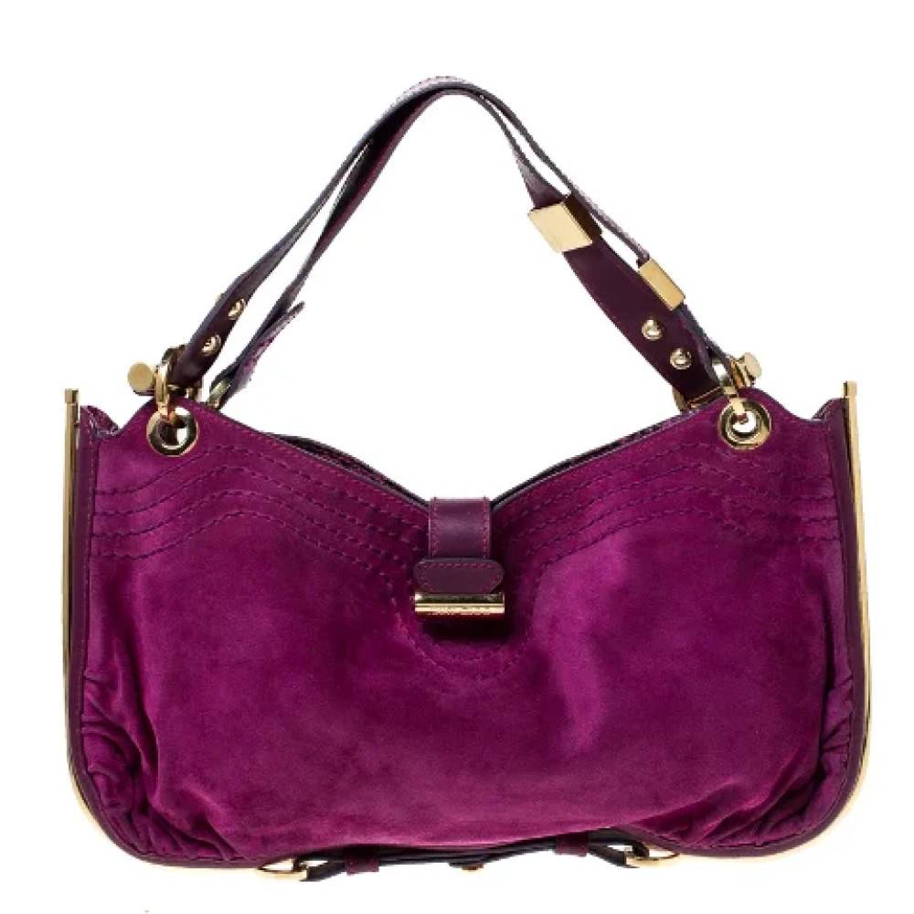 Jimmy Choo Pre-owned Pre-owned Laeder hndtasker - Vintage - Dame - Lilla - ONE SIZE - Uld