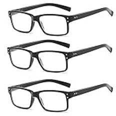 Suertree Läsglasögon 3-pack glasögon gångjärn läsglasögon synhjälp ögonutseende glasögon läshjälp för kvinnor män BM521 3,5 x