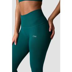 Ribbed Define Seamless Pocket Tights Forest Green